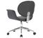 Chaise Pivotante De Bureau Gris Tissu