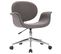 Chaise Pivotante De Bureau Gris Tissu