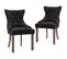 Chaises À Manger Lot De 2 Noir Tissu