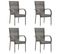 Chaises Empilables D'extérieur 4 PCs Gris Résine Tressée