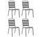 Chaises D'extérieur 4 PCs Design À Lattes Acier Gris Foncé