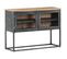 Buffet Gris 100x30x70 Cm Bois D'acacia Massif