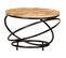 Table Basse Noir 60x60x40 Cm Bois Massif De Manguier Brut