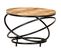 Table Basse Noir 60x60x40 Cm Bois Massif De Manguier Brut