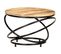 Table Basse Noir 60x60x40 Cm Bois Massif De Manguier Brut