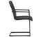 Chaises De Salle À Manger Cantilever 2 PCs Noir Cuir Véritable