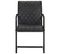 Chaises De Salle À Manger Cantilever 2 PCs Noir Cuir Véritable