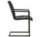 Chaises De Salle À Manger Cantilever 2 PCs Noir Cuir Véritable