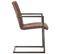 Chaises À Manger Cantilever Lot De 2 Marron Cuir Véritable