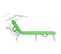 Chaise Longue Pliable Avec Auvent Acier Vert Pomme