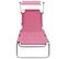 Chaise Longue Pliable Avec Auvent Acier Rose Magento