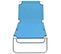 Chaise Longue Pliable Acier Et Tissu Bleu Turquoise