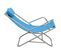 Chaises à Bascule 2 PCs Acier Bleu