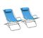 Chaises à Bascule 2 PCs Acier Bleu