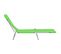 Chaises Longues Pliables 2 PCs Acier Et Tissu Vert