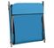 Chaises Longues Pliables 2 PCs Acier Et Tissu Bleu