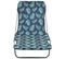 Chaises Longues Pliables 2 PCs Acier Et Tissu Motif De Feuilles