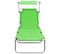 Chaise Longue Pliable Avec Auvent Vert Aluminium