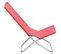 Chaises De Plage Pliables 2 Pièces Rouge Tissu