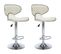 Tabourets De Bar 2 PCs Crème Similicuir