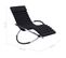 Chaise Longue D'extérieur Avec Coussin Acier Noir