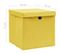 Boîtes De Rangement Avec Couvercles 4 PCs 28x28x28 Cm Jaune