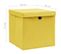 Boîtes De Rangement Avec Couvercles 10 PCs 28x28x28 Cm Jaune