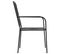 Chaises De Jardin 4 PCs Corde En Coton Et Acier Noir