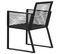 Chaises De Jardin 4 PCs Corde En Rotin Noir