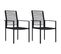 Chaises De Jardin 2 PCs Rotin Pvc Noir