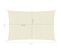 Voile D'ombrage 160 G/m² Crème 4x5 M Pehd