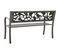 Banc De Jardin 125 Cm Acier Gris