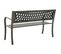 Banc De Jardin Motif Treillis - 125x53x82 Cm - Gris Clair