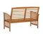 Banc De Jardin 119 Cm Bois D'acacia Solide