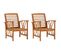 Chaises De Jardin 2 PCs Bois D'acacia Massif