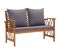 Salon De Jardin 2 PCs Avec Coussins Bois D'acacia Solide