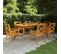 Table De Jardin 200x100x75 Cm Bois D'acacia Solide