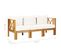 Banc De Jardin 3 Places Et Coussins 179 Cm Bois D'acacia Massif