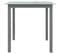 Table De Jardin Gris Clair 80x80x74 Cm Aluminium Et Verre