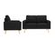 Ensemble De Canapés 2 PCs Tissu Noir