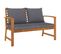 Banc De Jardin Et Coussin Gris Foncé 120 cm Bois Solide D'acacia