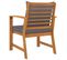 Chaises De Jardin 2 PCs Avec Coussin Gris Foncé Bois D'acacia