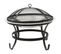 Foyer Et Barbecue Avec Tisonnier 2 En 1 56x56x49 Cm Inox