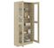 Armoire Vitrine Chêne Sonoma 82,5x30,5x185,5 Cm Bois Ingénierie