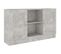 Vidaxl Buffet Gris Béton 120x30,5x70 Cm Aggloméré Armoire Latérale Meuble De Rangement Salon Chambre