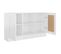 Vidaxl Buffet Blanc Brillant 120x30,5x70 Cm Aggloméré Armoire Latérale Meuble De Rangement Chambre