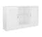 Vidaxl Buffet Blanc Brillant 120x30,5x70 Cm Aggloméré Armoire Latérale Meuble De Rangement Chambre