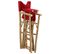 Chaises Pliables De Directeur 2 PCs Rouge Bambou Et Tissu