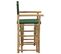 Chaises Pliables De Directeur 2 PCs Vert Bambou Et Tissu