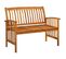 Banc De Jardin Avec Coussins 119 Cm Bois Solide D'acacia